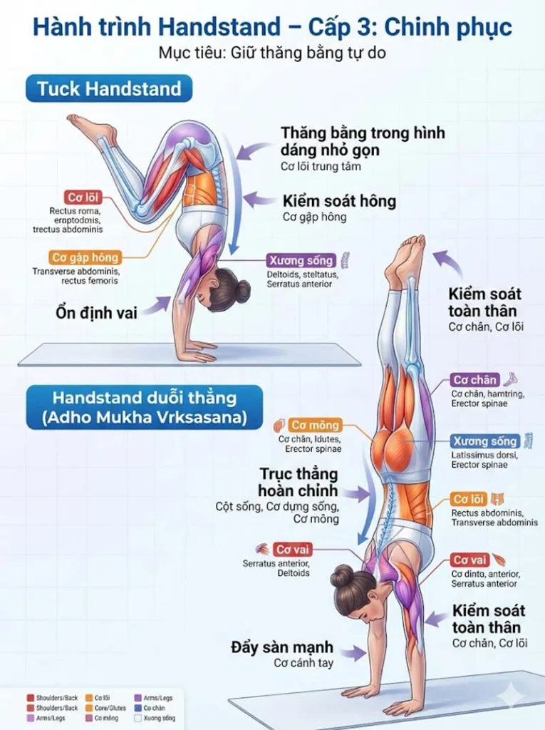 kỹ thuật chinh phục tư thế handstand