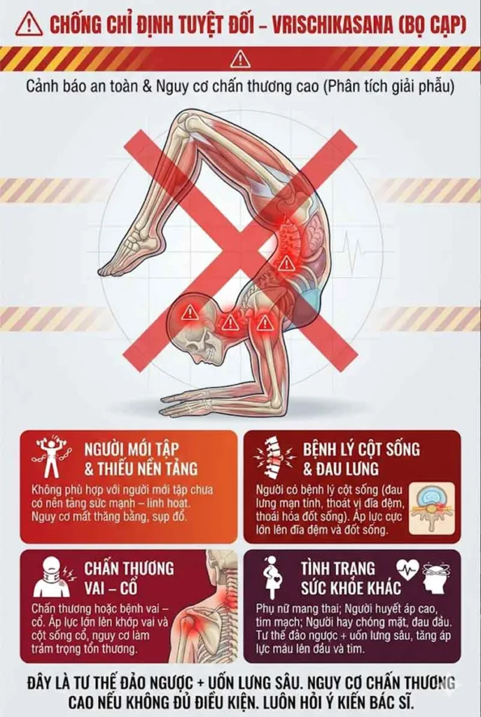 chống chỉ định tư thế bọ cạp