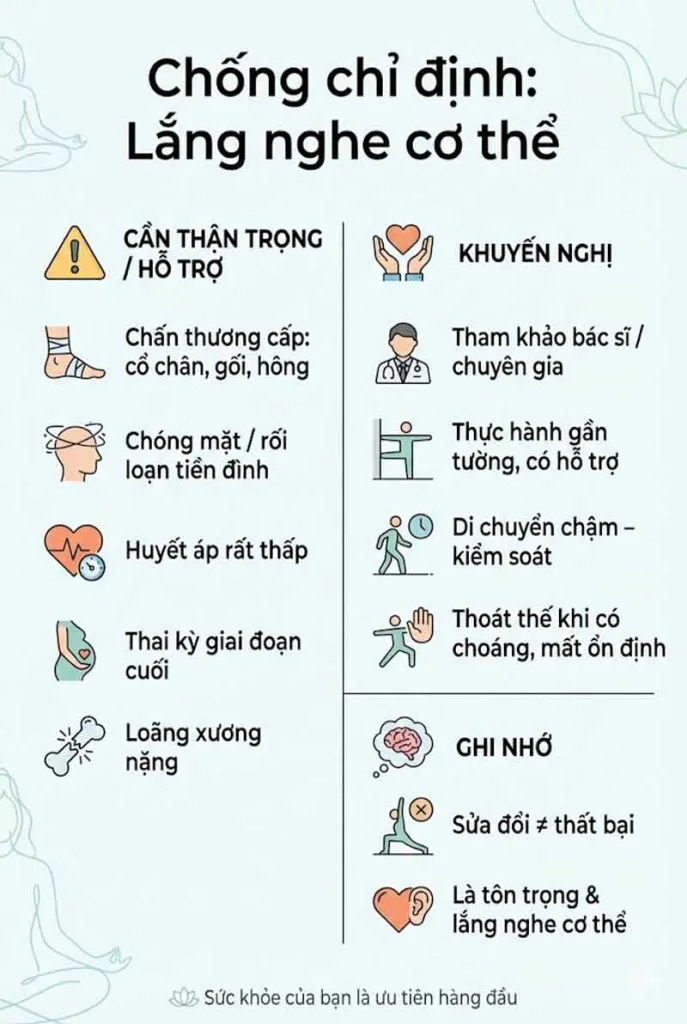 những lưu ý khi tập tư thế thăng bằng