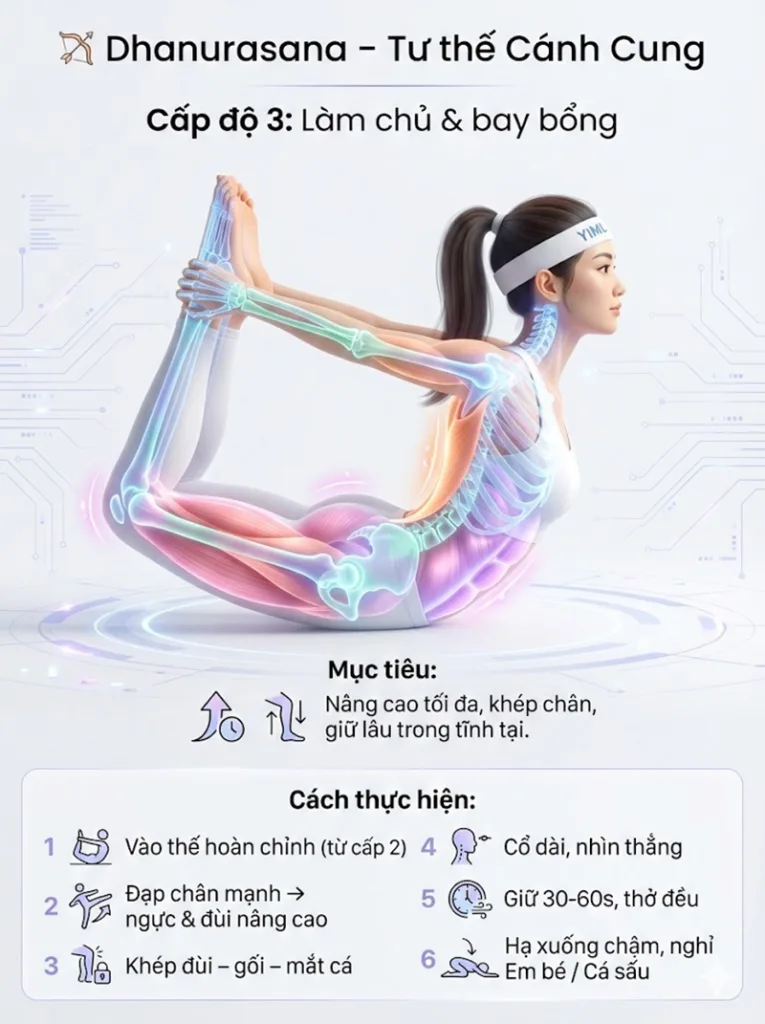 Hướng dẫn thực hành tư thế Cánh Cung cấp độ nâng cao