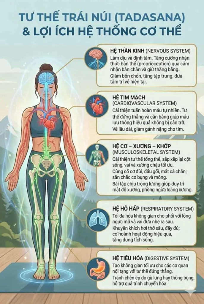 lợi ích của tư thế trái núi