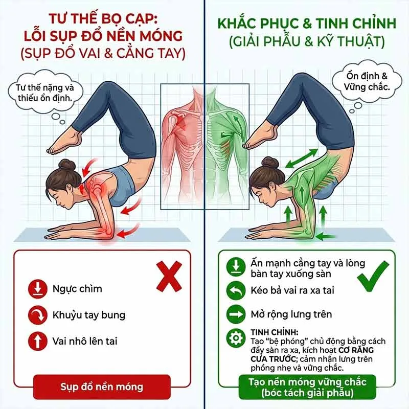 lỗi sụp vai tư thế bọ cạp