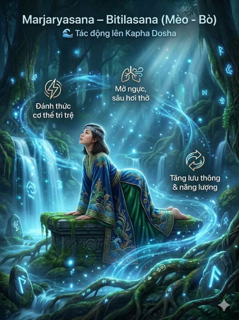Tác động của tư thế mèo bò tới Kapha Dosha