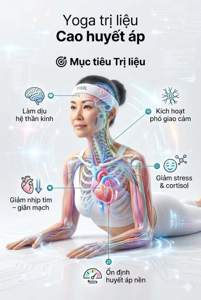 Phương pháp Tiếp cận Trị liệu của Yoga đối với tình trạng cao huyết áp