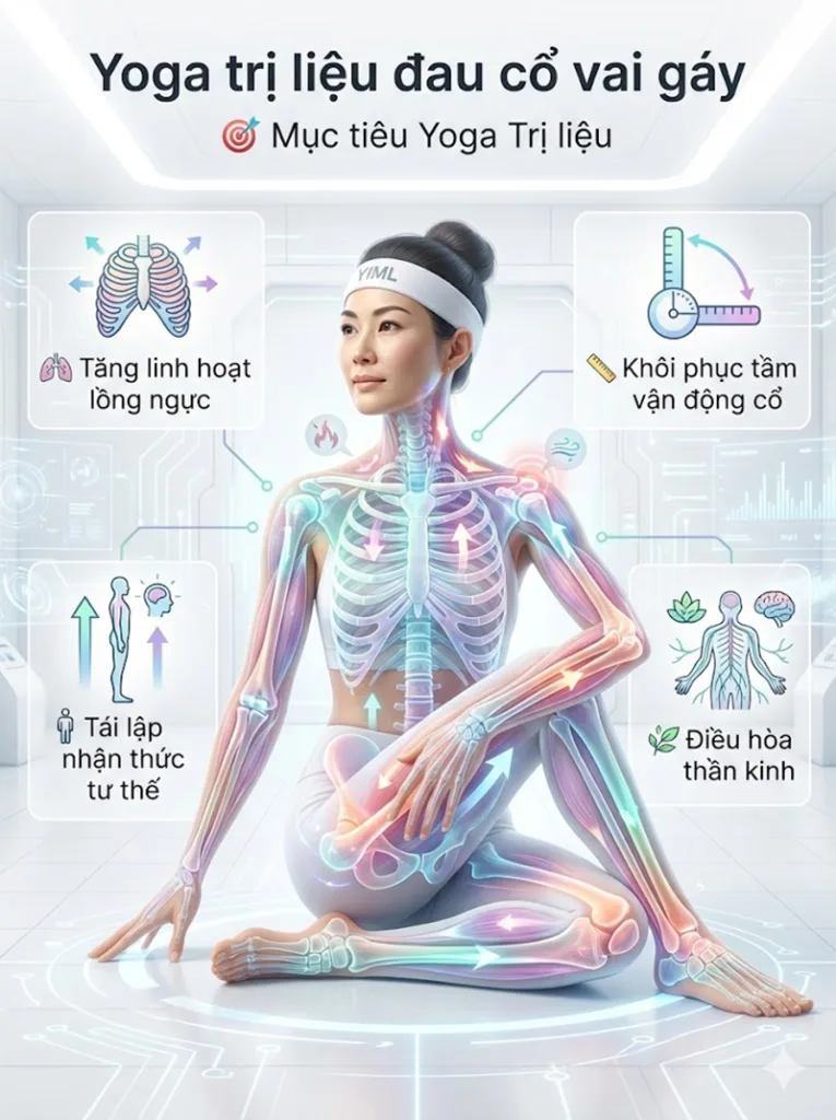 tác dụng của yoga trị liệu đau cổ vai gáy
