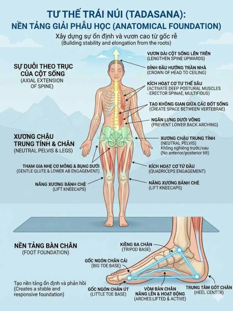 cơ chế sinh học và nền tảng giải phẫu tư thế trái núi