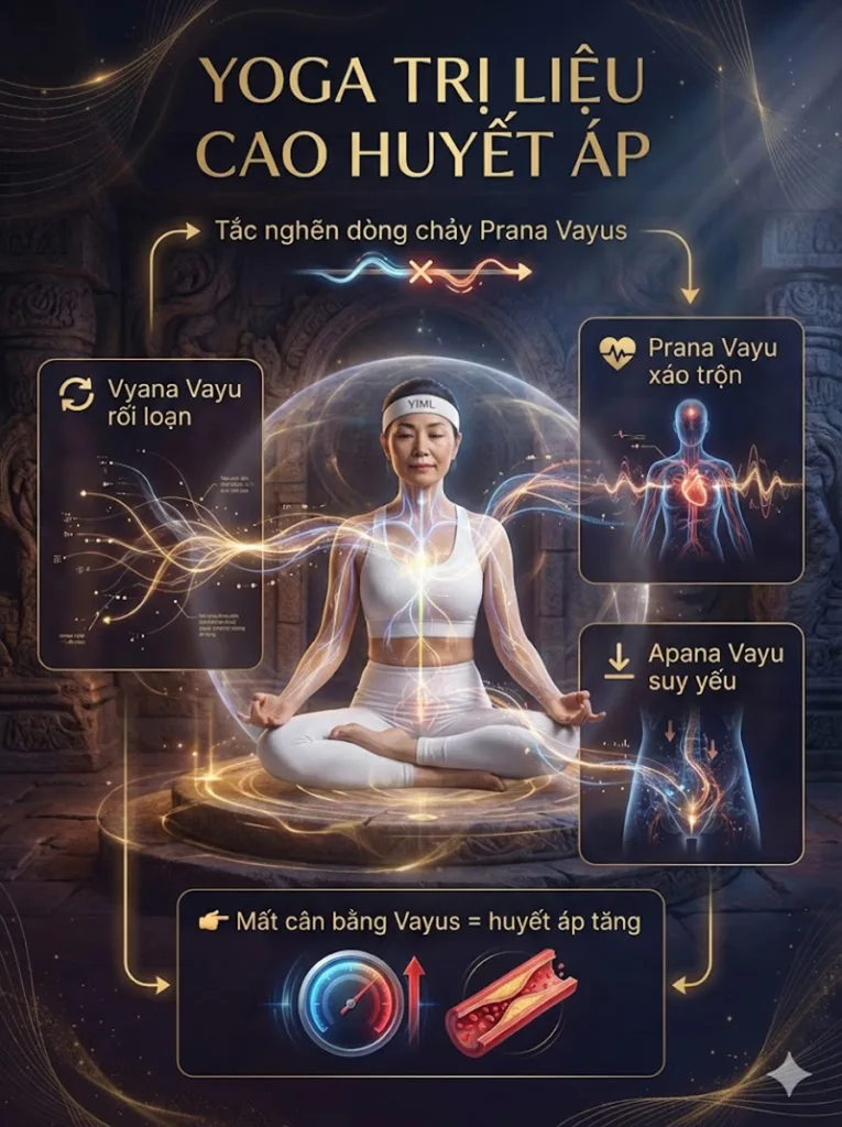 theo ayurveda Tắc nghẽn dòng chảy Prana Vayus là nguyên nhân gây nên cao huyết áp