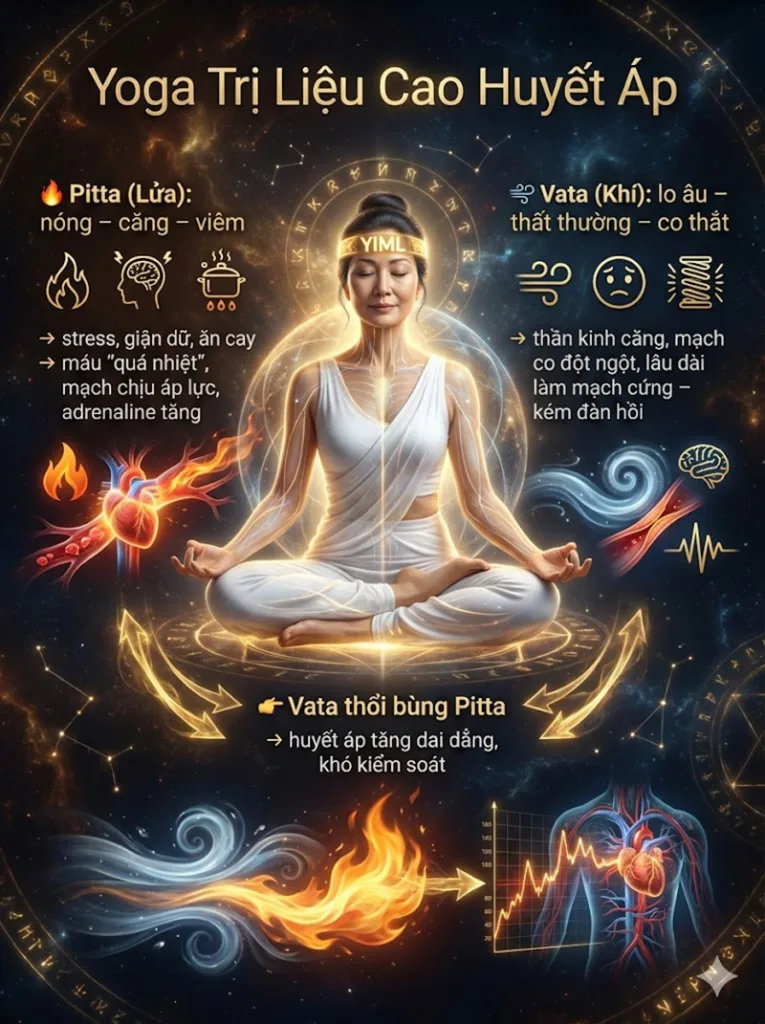 theo ayurveda mất cân bằng dosha là nguyên nhân gây nên cao huyết áp