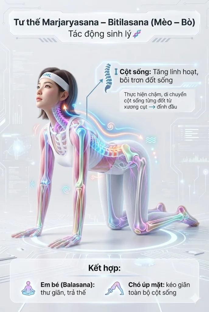 Tác động sinh lý của tư thế mèo bò