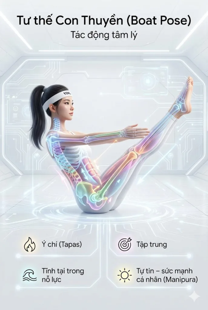 Tác động tâm lý của tư thế con thuyền Paripurna Navasana
