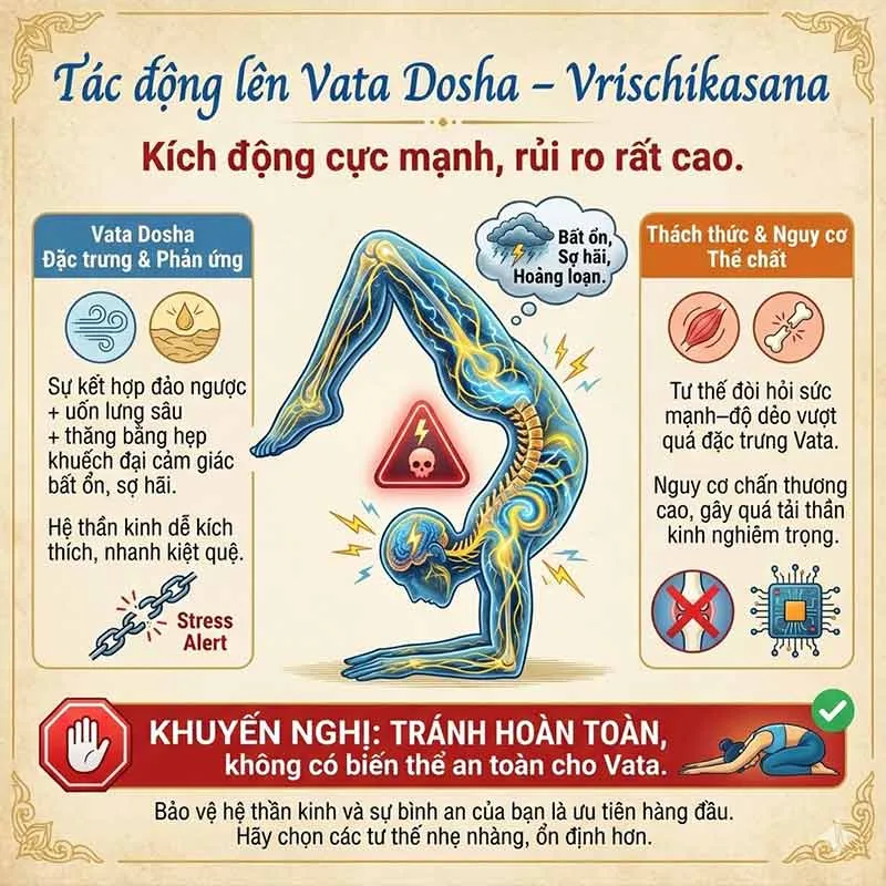 tác động của tư thế bọ cạp tới Vata Dosha