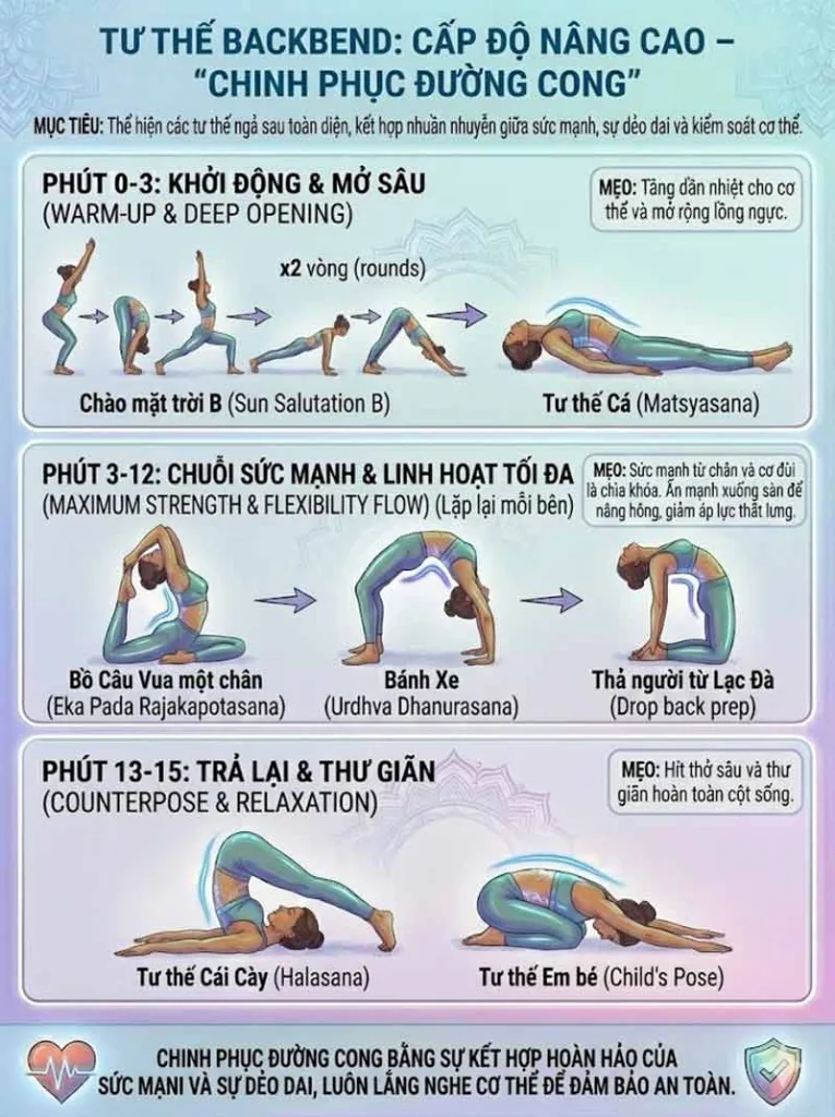 chuỗi bài tập ngả sau 15 phút cho cấp độ nâng cao