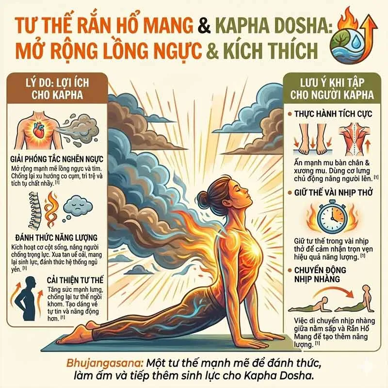 tư thế rắn hổ mang cho người có kapha dosha