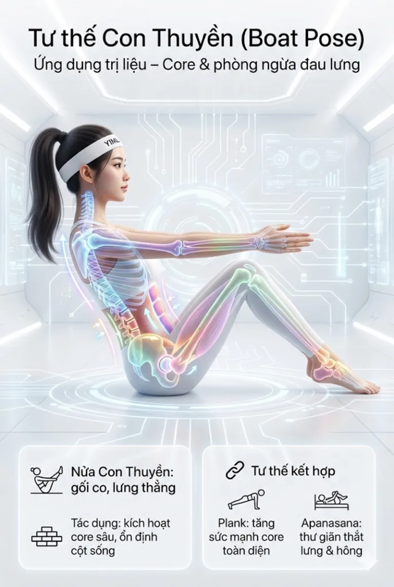 Phân tích tư thế Con Thuyền Paripurna Navasana: Giải phẫu, Lợi ích & Hướng dẫn chi tiết