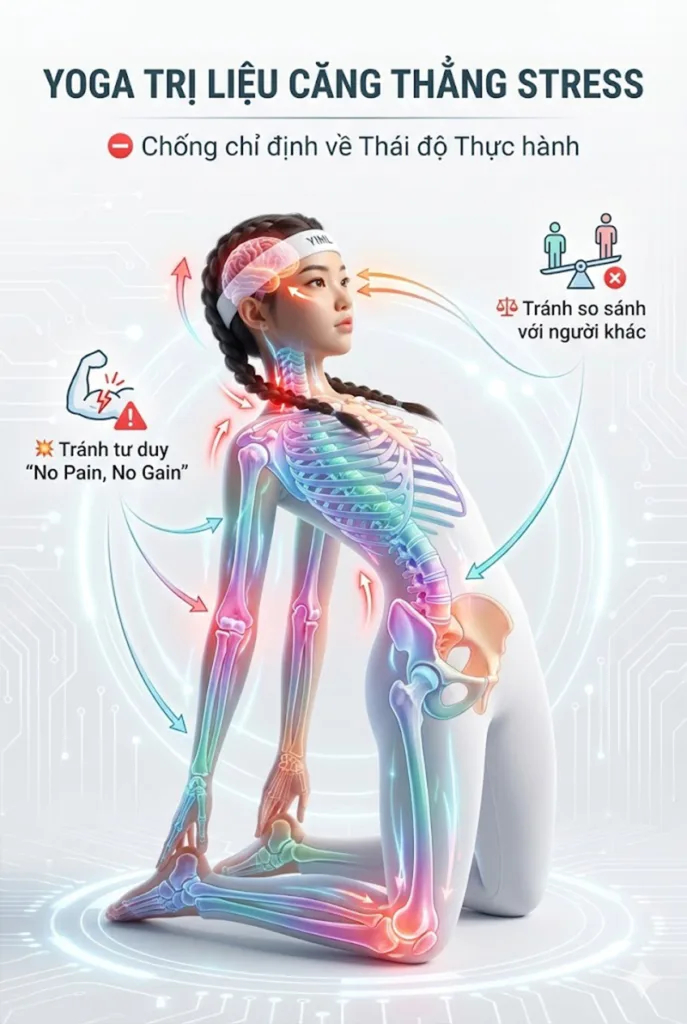 lưu ý về Về thái độ thực hành khi thực hành yoga giảm stress