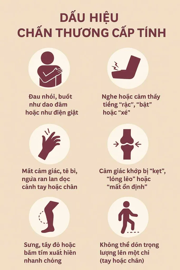 các dấu hiệu của chấn thương khẩn cấp