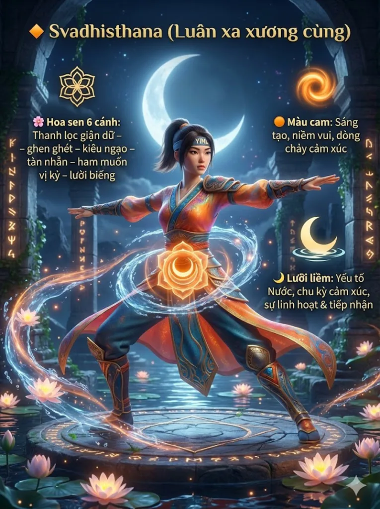 Giải mã biểu tượng Hoa sen Sáu cánh của luân xa xương cùng
