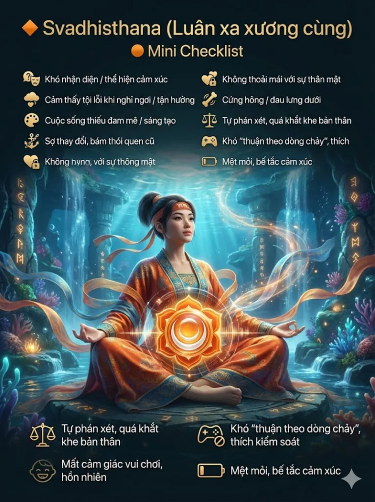 Mini-Checklist tự kiểm tra luân xa xương cùng