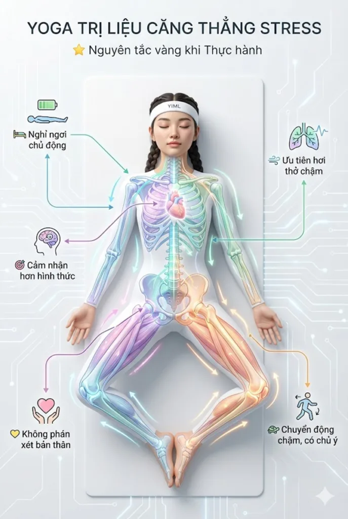 Những nguyên tắc vàng khi thực hành yoga giảm căng thẳng