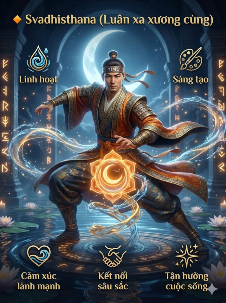 Các phẩm chất tích cực: sự linh hoạt, sáng tạo và đam mê của luân xa xương cùng