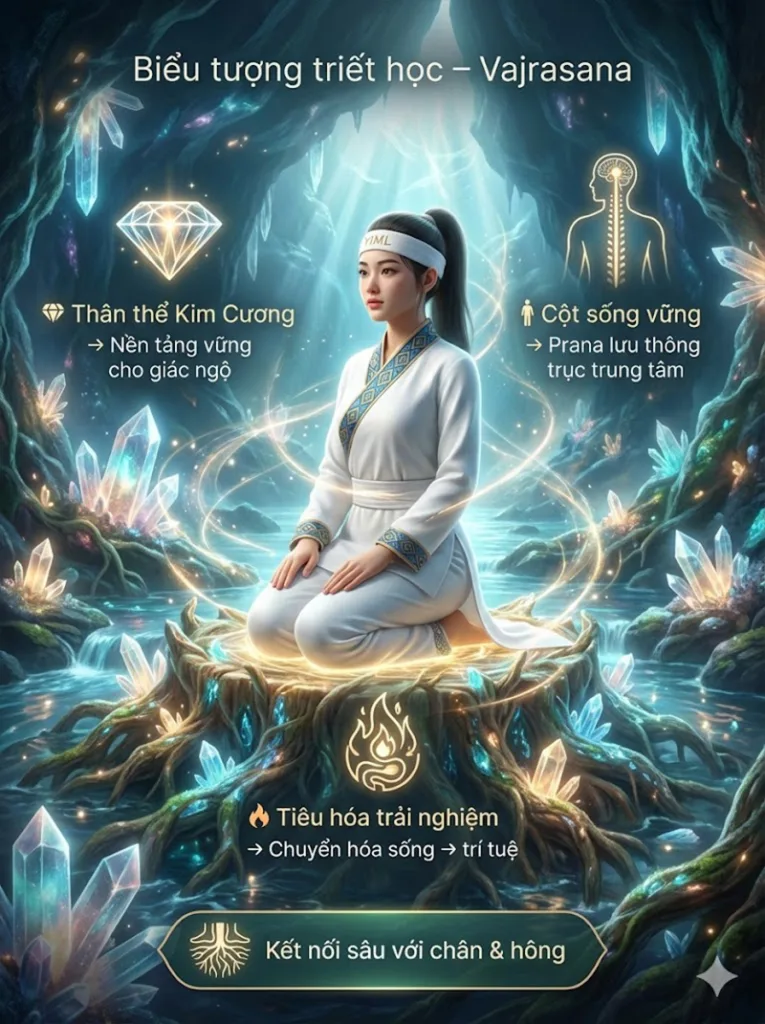 Biểu tượng triết học của tư thế ngồi quỳ kim cương