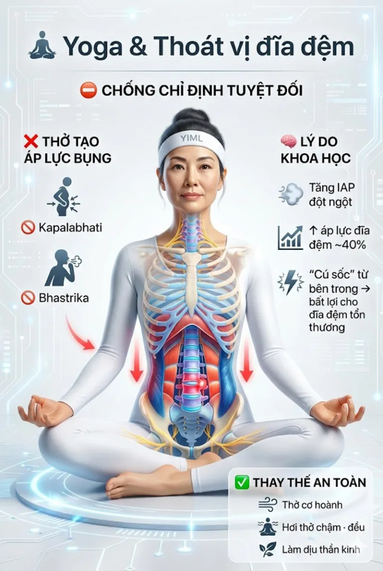 Giải mã Thoát Vị Đĩa Đệm qua lăng kính Y học & Yoga: Lộ trình trị liệu toàn diện