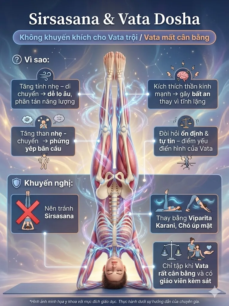Tác động của tư thế Trồng Chuối (Headstand - Sirsasana) tới Dosha như thế nào