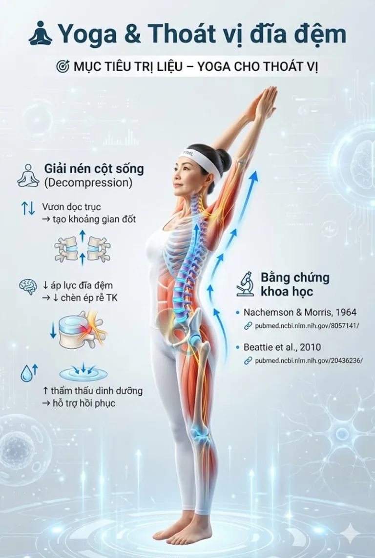 Giải mã Thoát Vị Đĩa Đệm qua lăng kính Y học & Yoga: Lộ trình trị liệu toàn diện