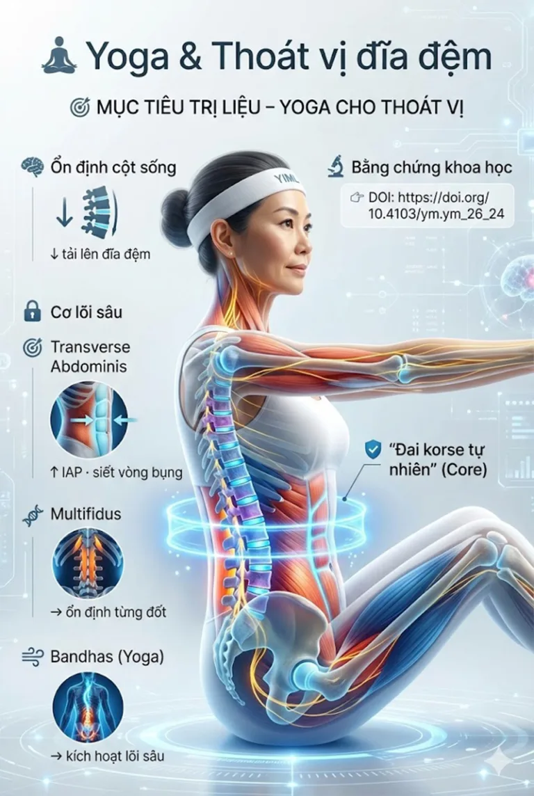 Giải mã Thoát Vị Đĩa Đệm qua lăng kính Y học & Yoga: Lộ trình trị liệu toàn diện