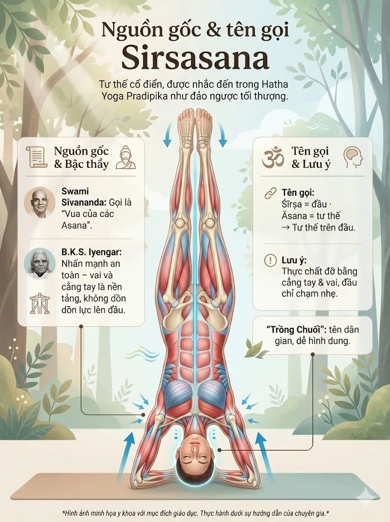 Nguồn gốc và bối cảnh tư thế trồng chuối