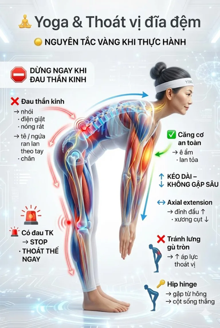 Giải mã Thoát Vị Đĩa Đệm qua lăng kính Y học & Yoga: Lộ trình trị liệu toàn diện