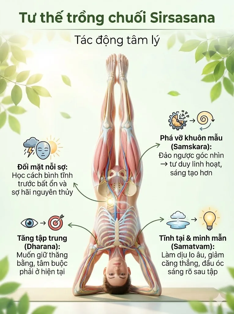 Tác động tâm lý của tư thế trồng chuối