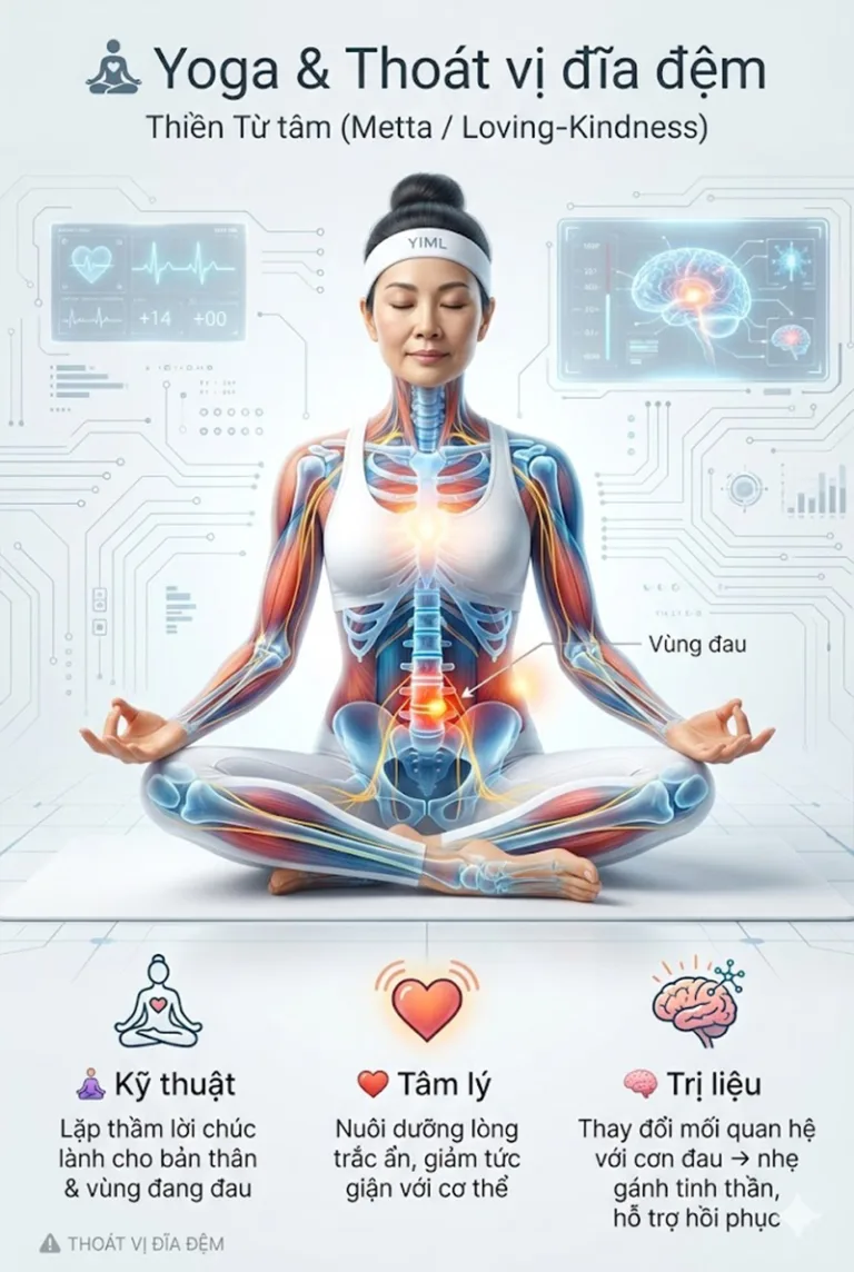 Giải mã Thoát Vị Đĩa Đệm qua lăng kính Y học & Yoga: Lộ trình trị liệu toàn diện
