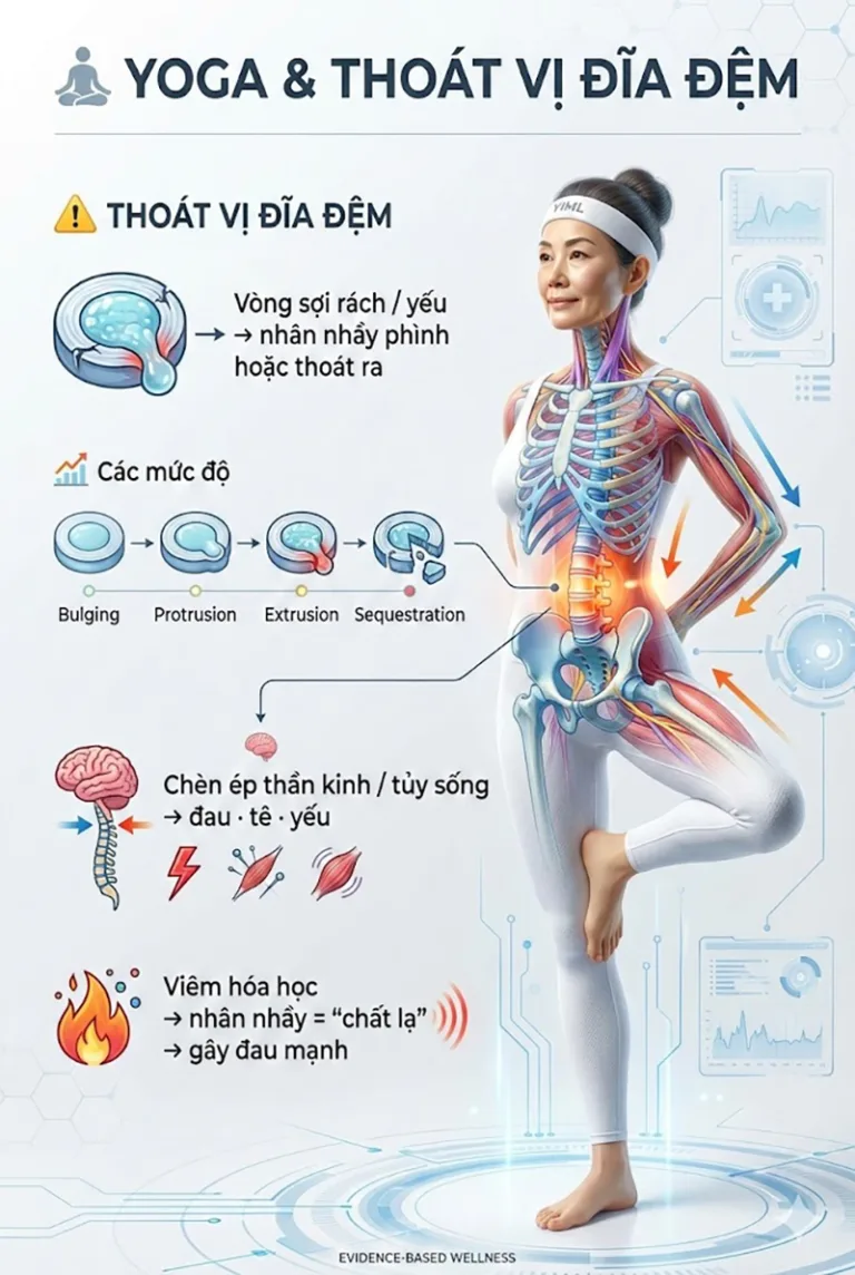 Giải mã Thoát Vị Đĩa Đệm qua lăng kính Y học & Yoga: Lộ trình trị liệu toàn diện