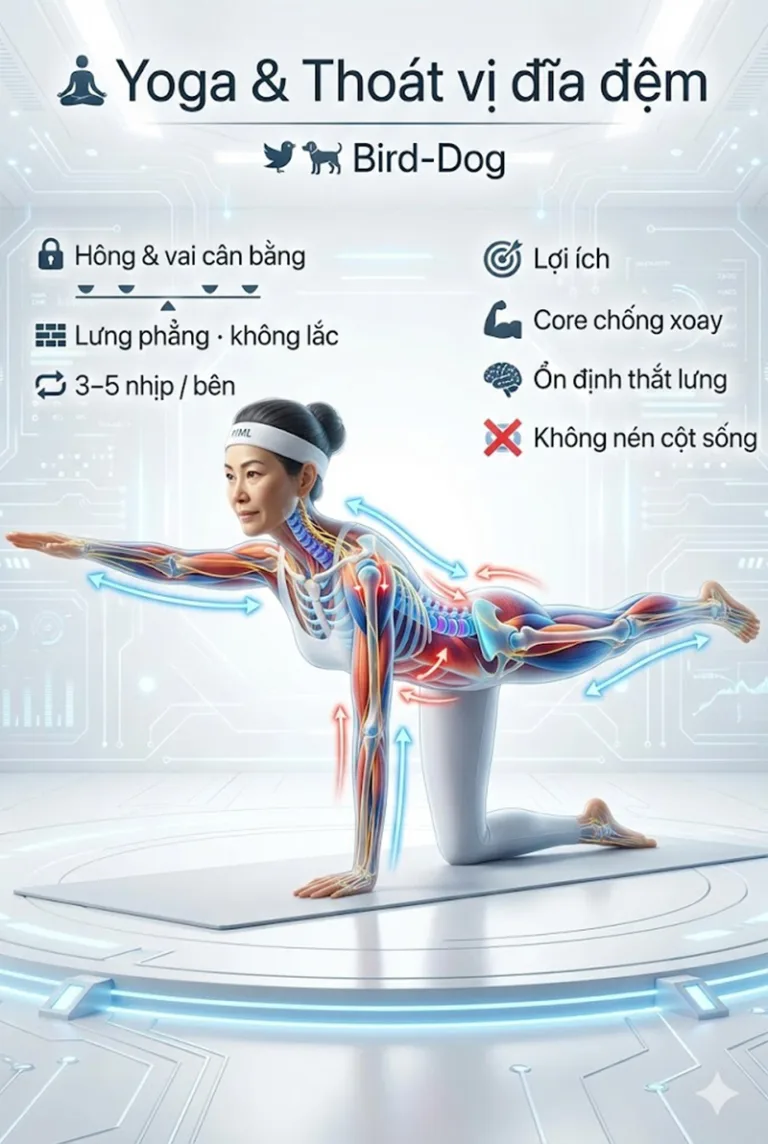 Giải mã Thoát Vị Đĩa Đệm qua lăng kính Y học & Yoga: Lộ trình trị liệu toàn diện