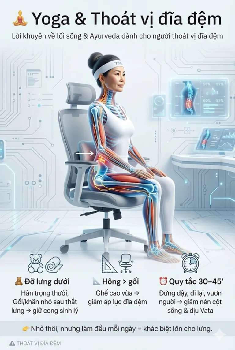 Giải mã Thoát Vị Đĩa Đệm qua lăng kính Y học & Yoga: Lộ trình trị liệu toàn diện