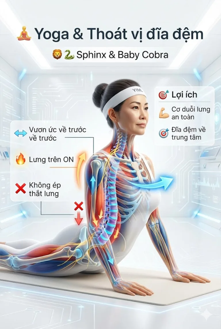 Giải mã Thoát Vị Đĩa Đệm qua lăng kính Y học & Yoga: Lộ trình trị liệu toàn diện