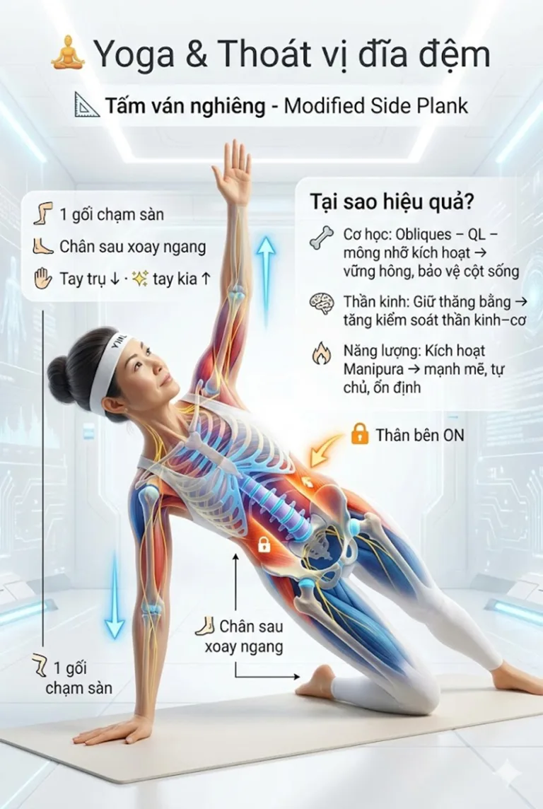 Giải mã Thoát Vị Đĩa Đệm qua lăng kính Y học & Yoga: Lộ trình trị liệu toàn diện