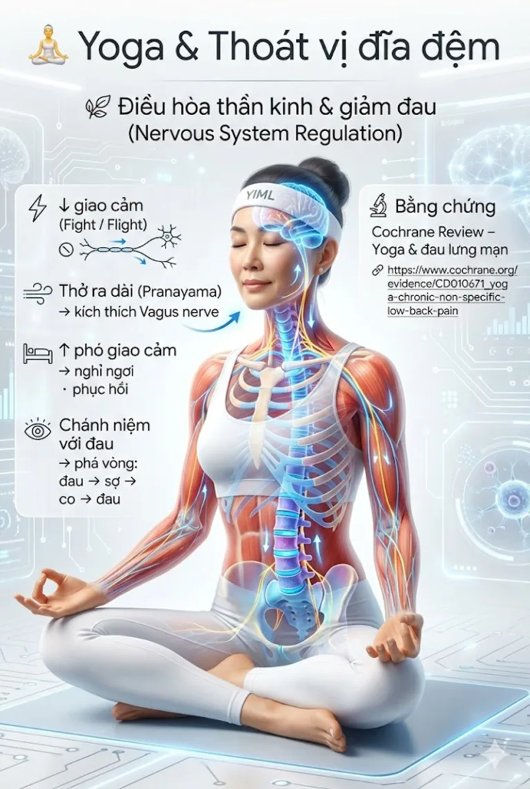 Giải mã Thoát Vị Đĩa Đệm qua lăng kính Y học & Yoga: Lộ trình trị liệu toàn diện