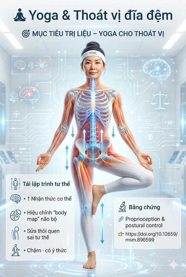 Giải mã Thoát Vị Đĩa Đệm qua lăng kính Y học & Yoga: Lộ trình trị liệu toàn diện