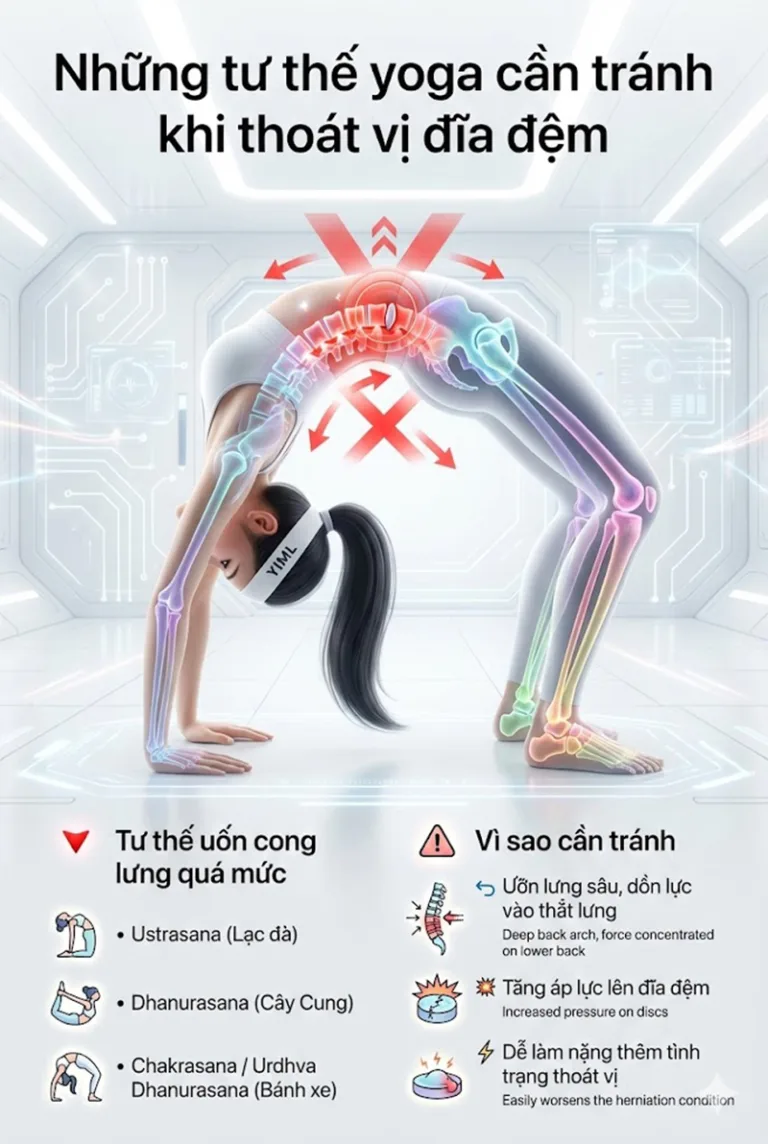 Các tư thế Yoga cần tránh với người bị thoát vị đĩa đệm