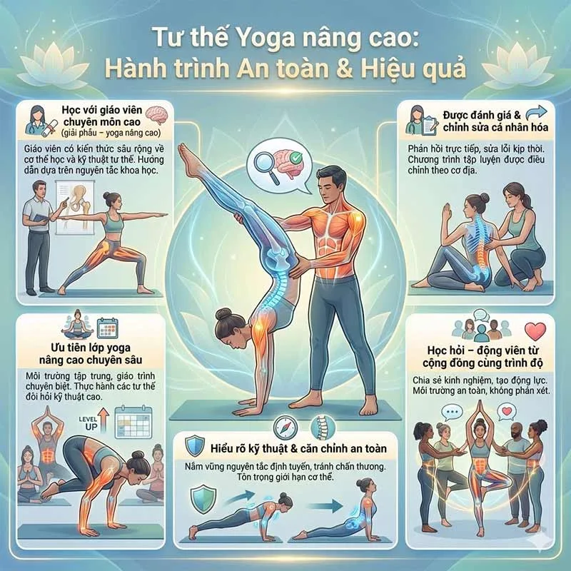 Hướng dẫn chuyển đổi an toàn và hiệu quả sang Yoga nâng cao