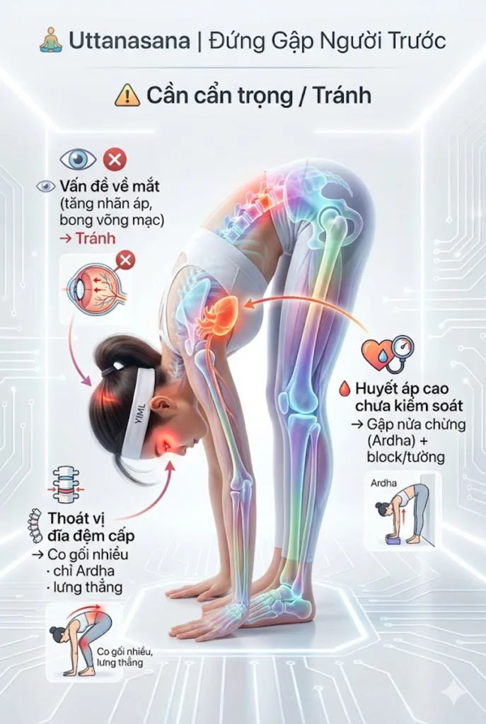 Những ai không nên thực hiện tư thế Uttanasana
