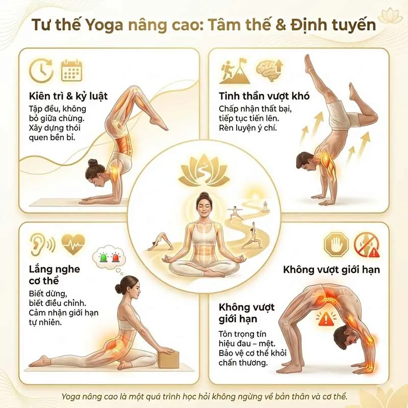 chuẩn bị đầy đủ sức mạnh tinh thần trước khi tập yoga nâng cao