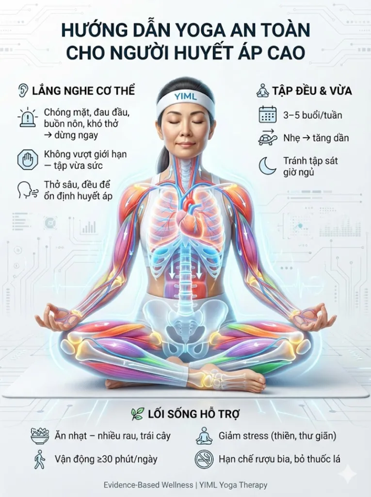 Hướng dẫn từ chuyên gia: Tập yoga an toàn và hiệu quả cho người huyết áp cao