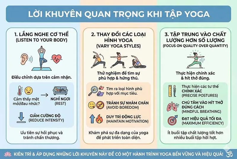 lời khuyên quan trọng khi tập yoga