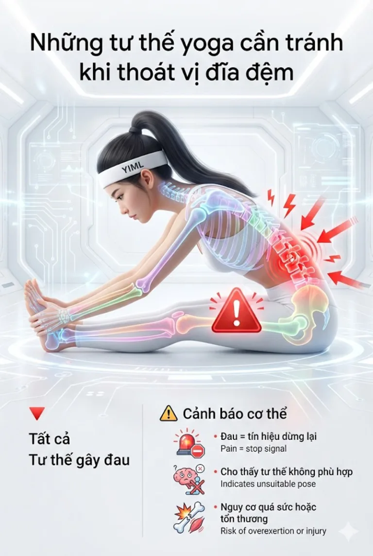 Các tư thế Yoga cần tránh với người bị thoát vị đĩa đệm