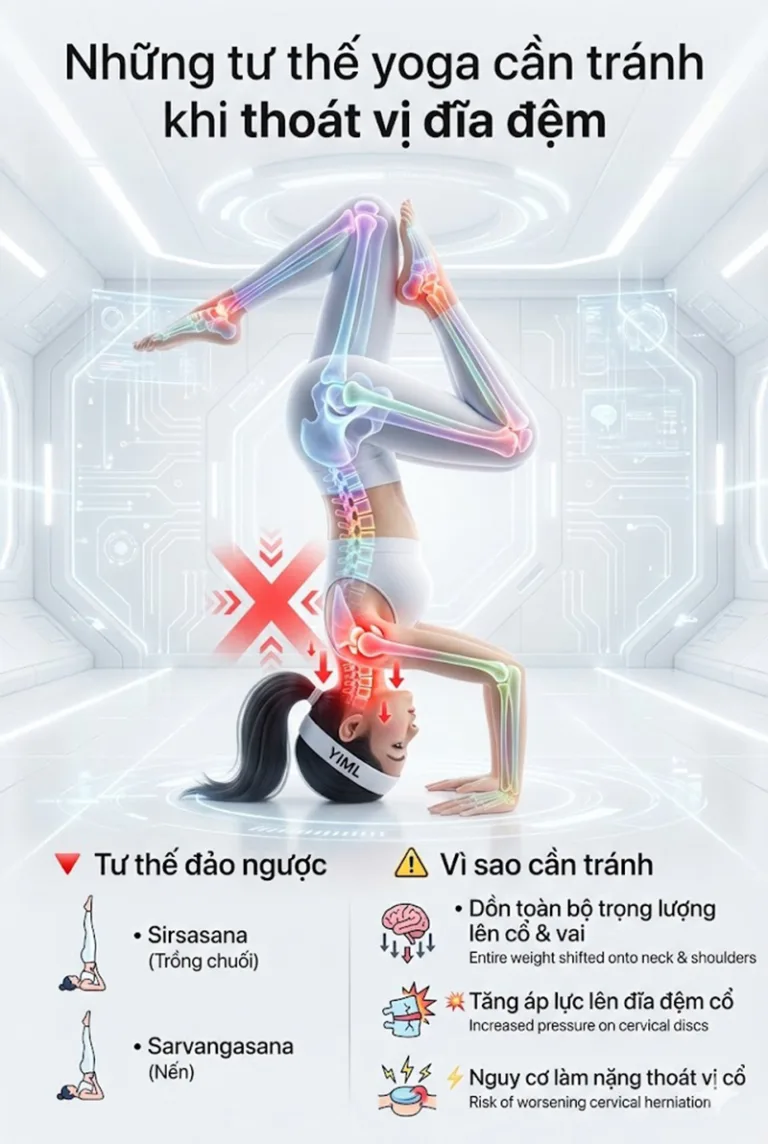 Các tư thế Yoga cần tránh với người bị thoát vị đĩa đệm