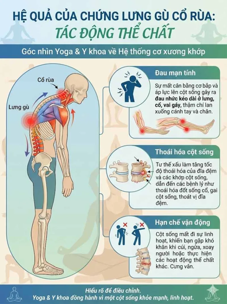 tác động của chứng gù lưng tới hệ cơ xương khớp