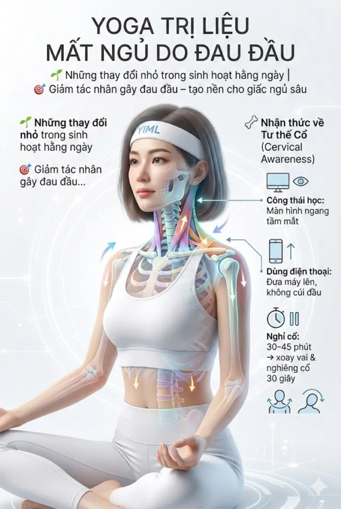 Lời khuyên về Lối sống & Ayurveda cho người đau đầu, mất ngủ